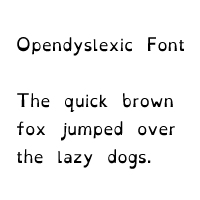 open dyslexic font sample
